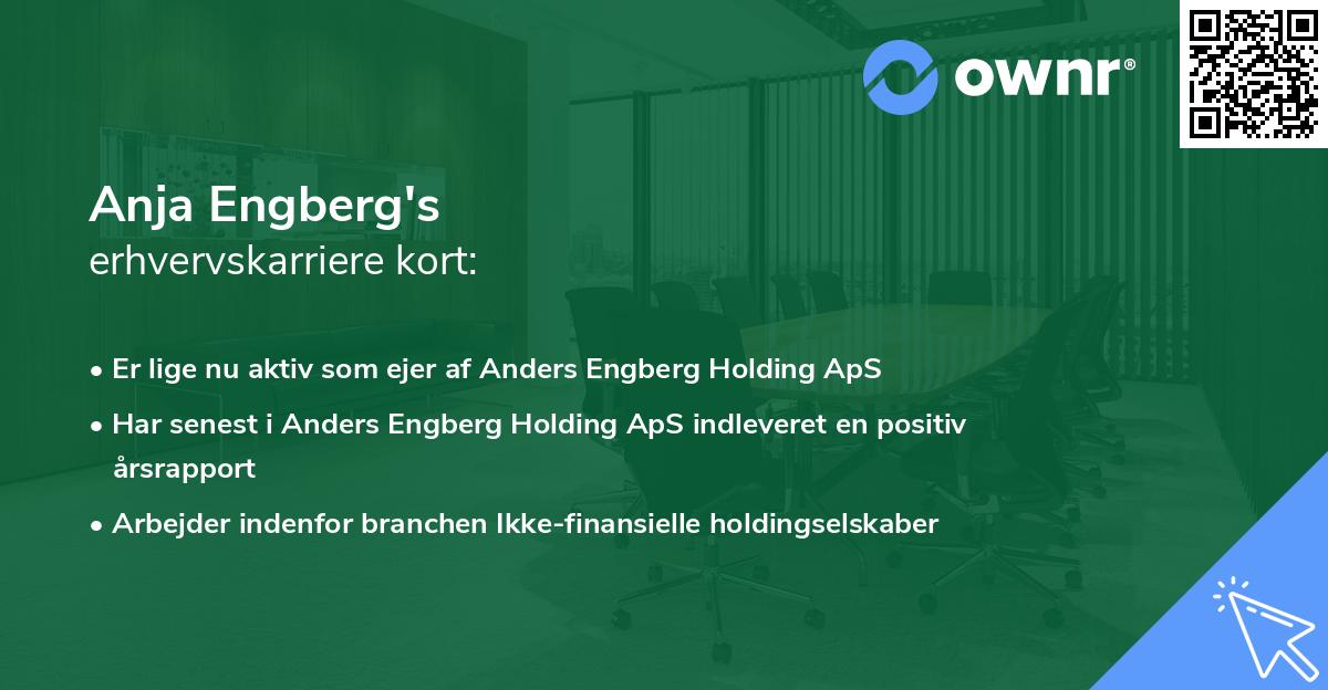 Anja Engberg's erhvervskarriere kort