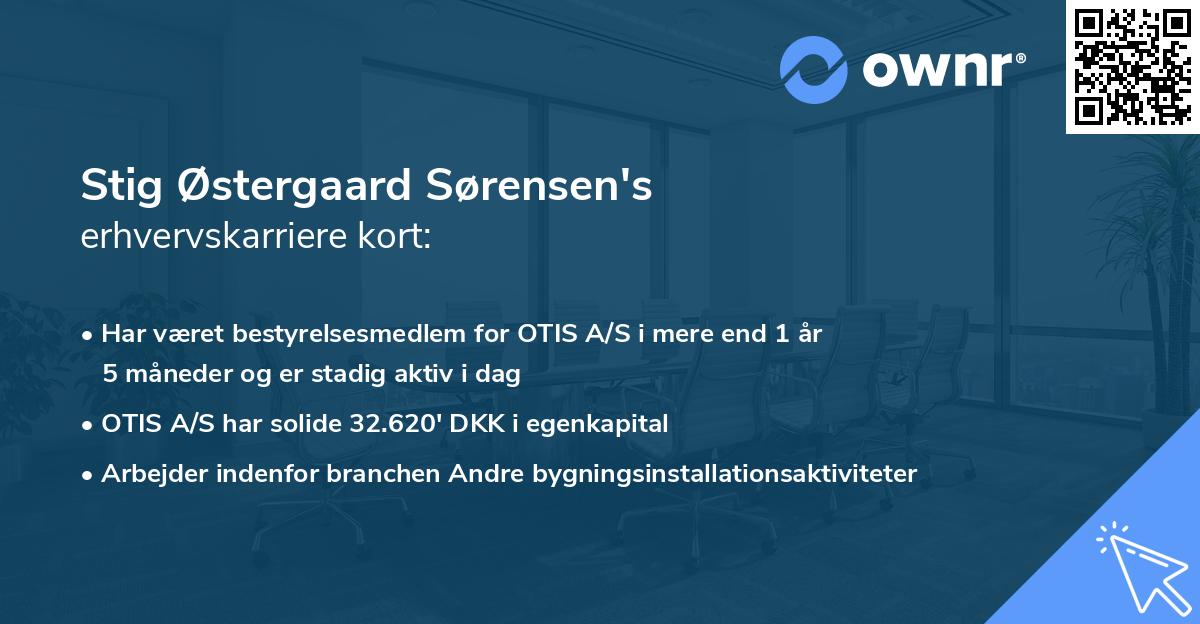 Stig Østergaard Sørensen's erhvervskarriere kort