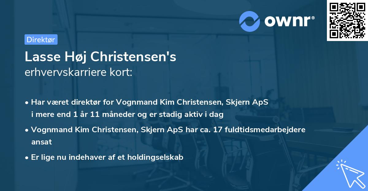 Lasse Høj Christensen's erhvervskarriere kort