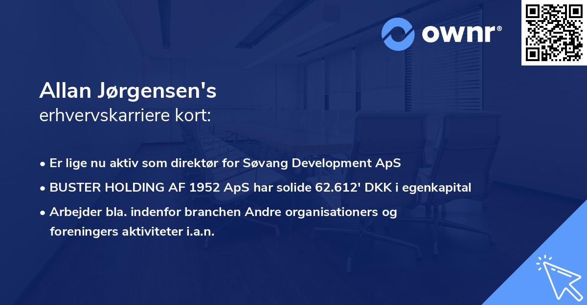 Allan Jørgensen's erhvervskarriere kort