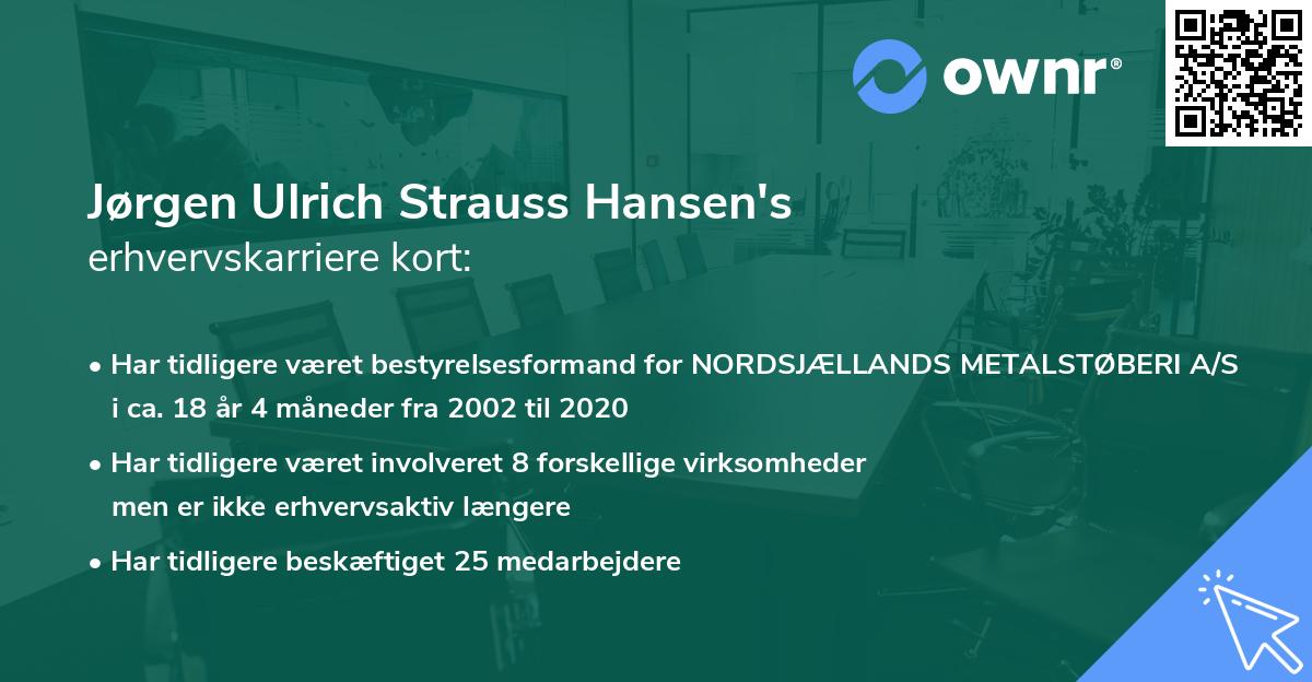 Jørgen Ulrich Strauss Hansen's erhvervskarriere kort