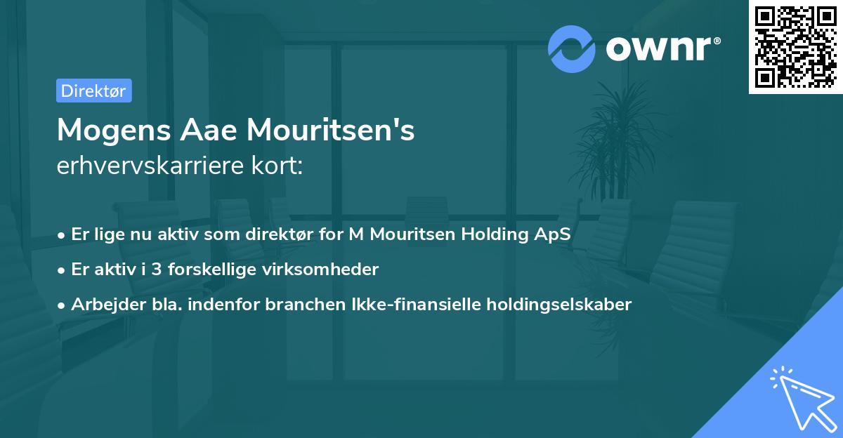 Mogens Aae Mouritsen's erhvervskarriere kort