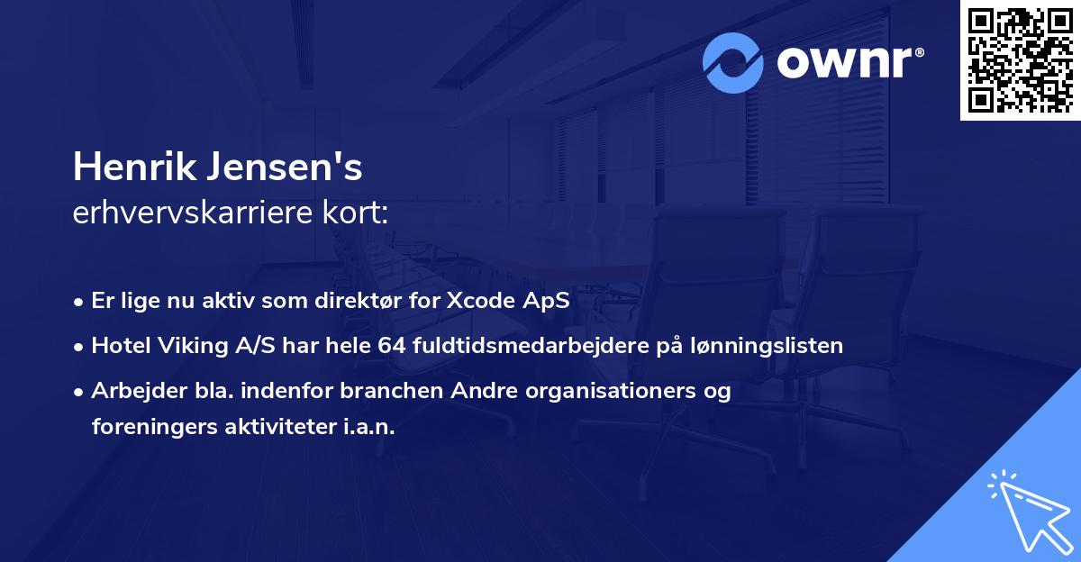 Henrik Jensen's erhvervskarriere kort