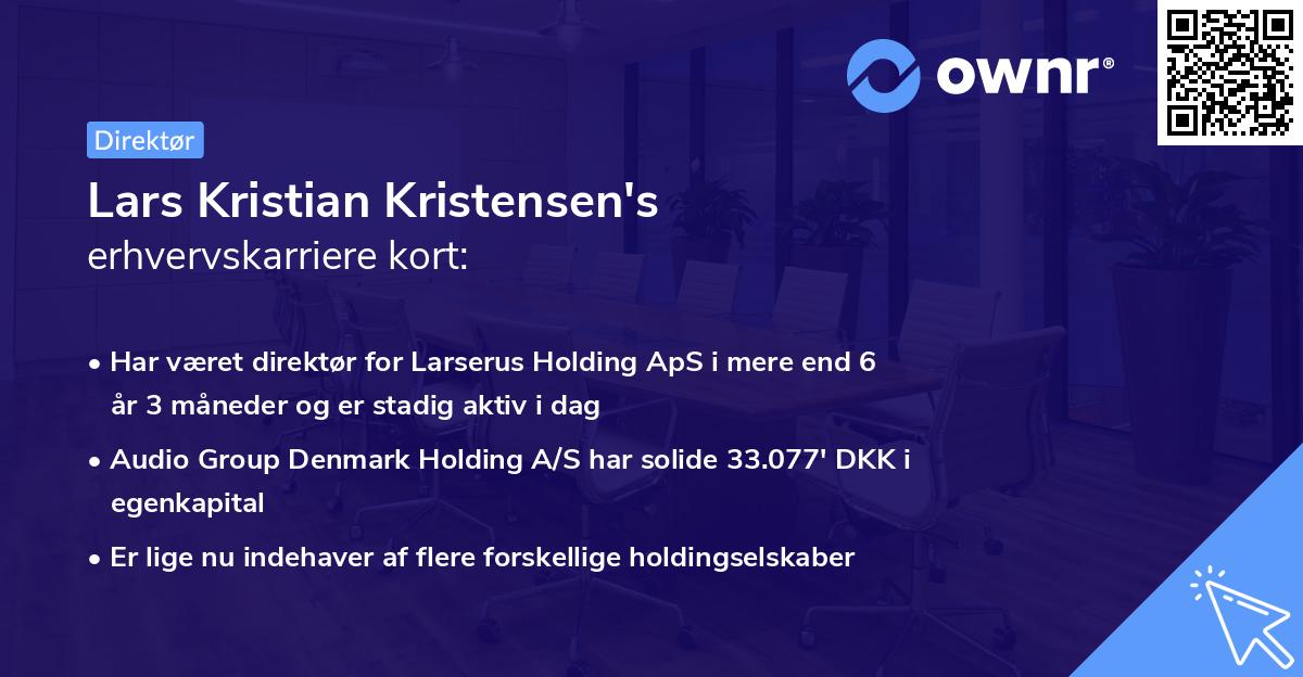 Lars Kristian Kristensen's erhvervskarriere kort