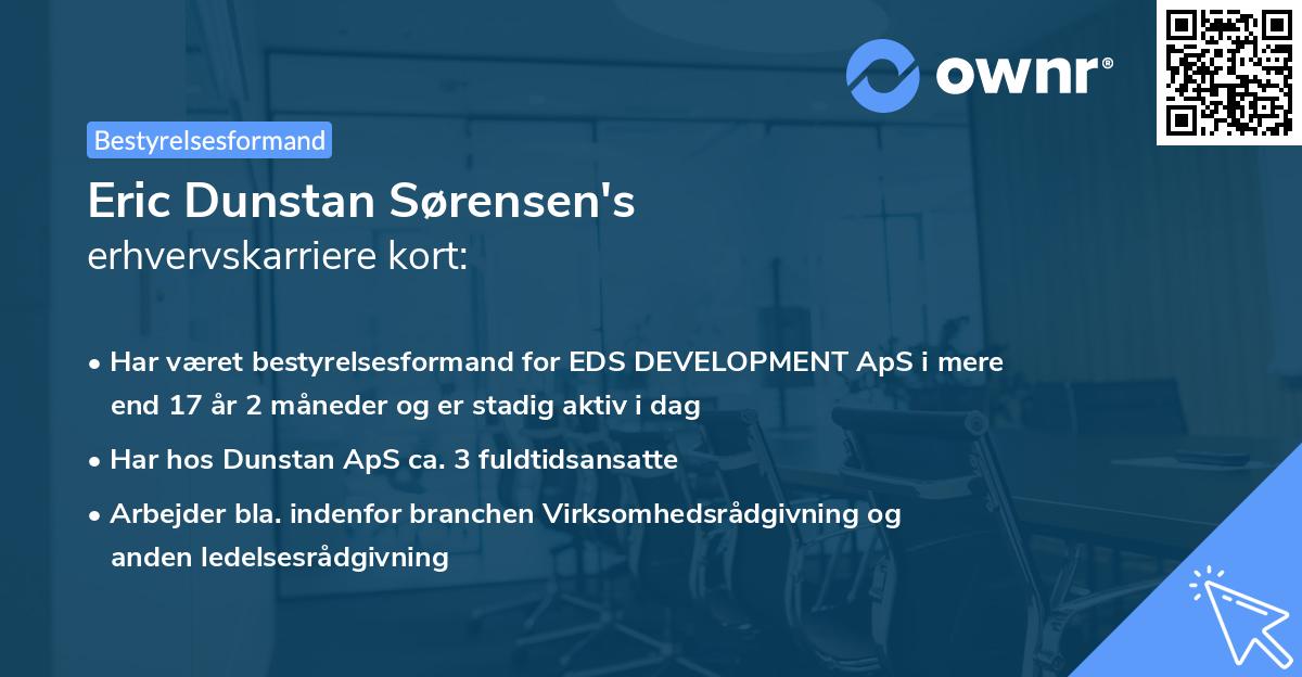 Eric Dunstan Sørensen's erhvervskarriere kort