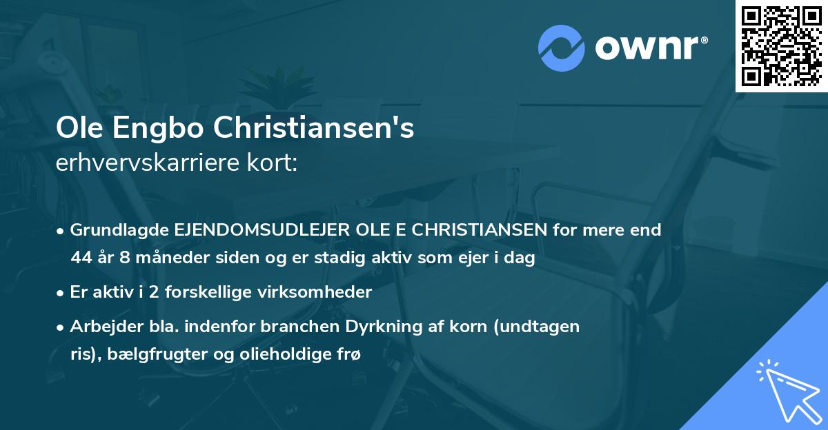 Ole Engbo Christiansen's erhvervskarriere kort