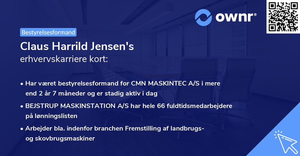 Claus Harrild Jensen's erhvervskarriere kort