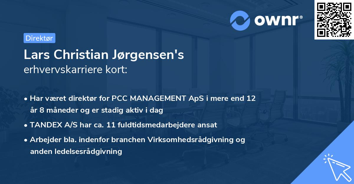 Lars Christian Jørgensen's erhvervskarriere kort