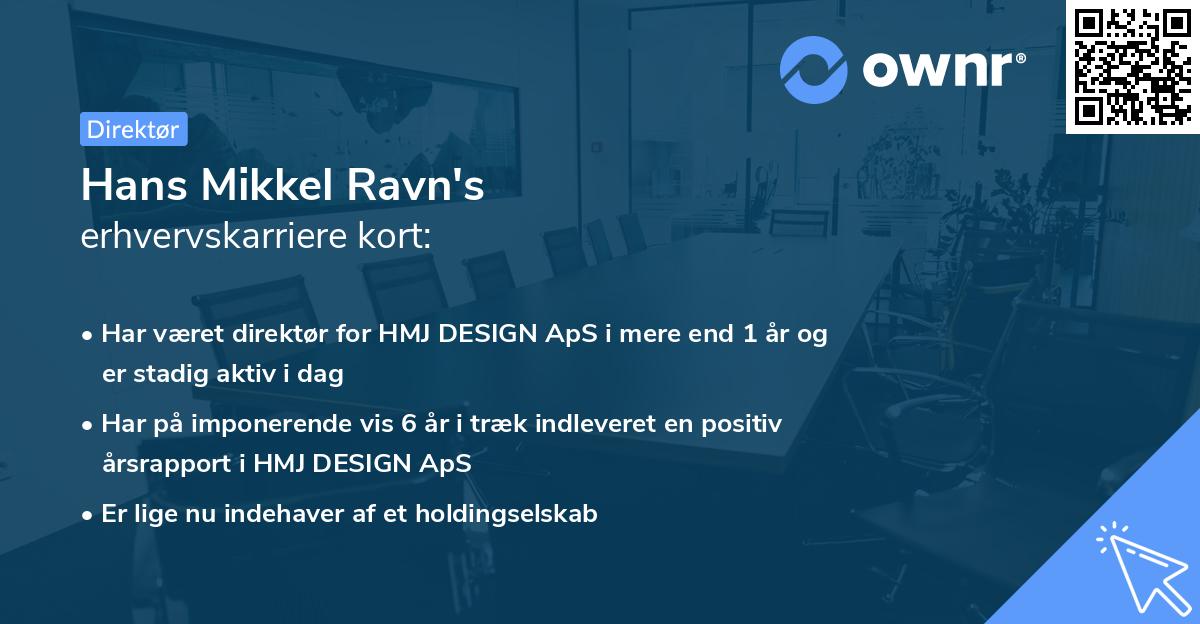 Hans Mikkel Ravn's erhvervskarriere kort