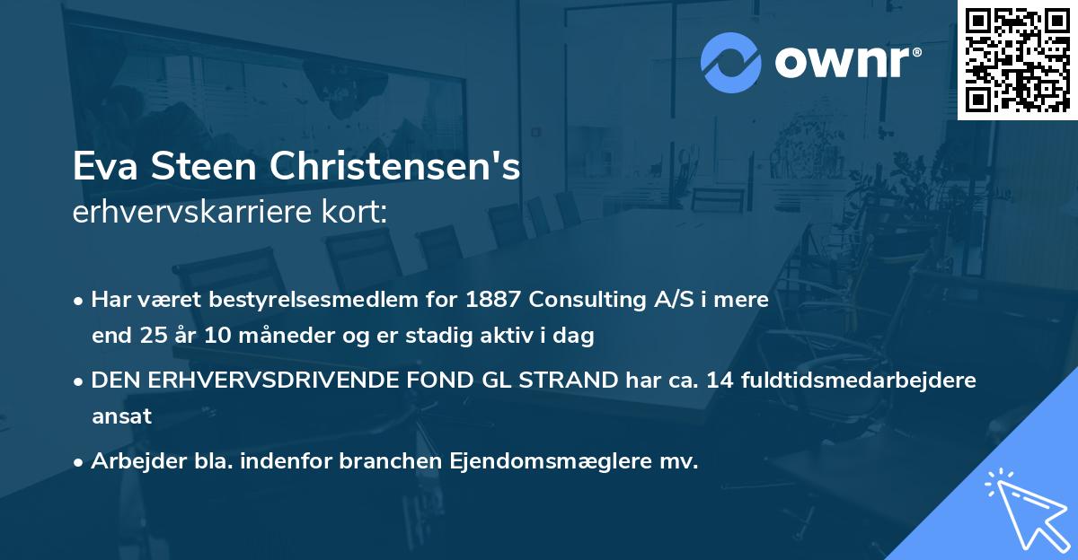 Eva Steen Christensen's erhvervskarriere kort