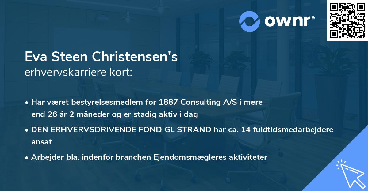 Eva Steen Christensen's erhvervskarriere kort