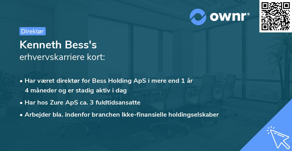 Kenneth Bess's erhvervskarriere kort