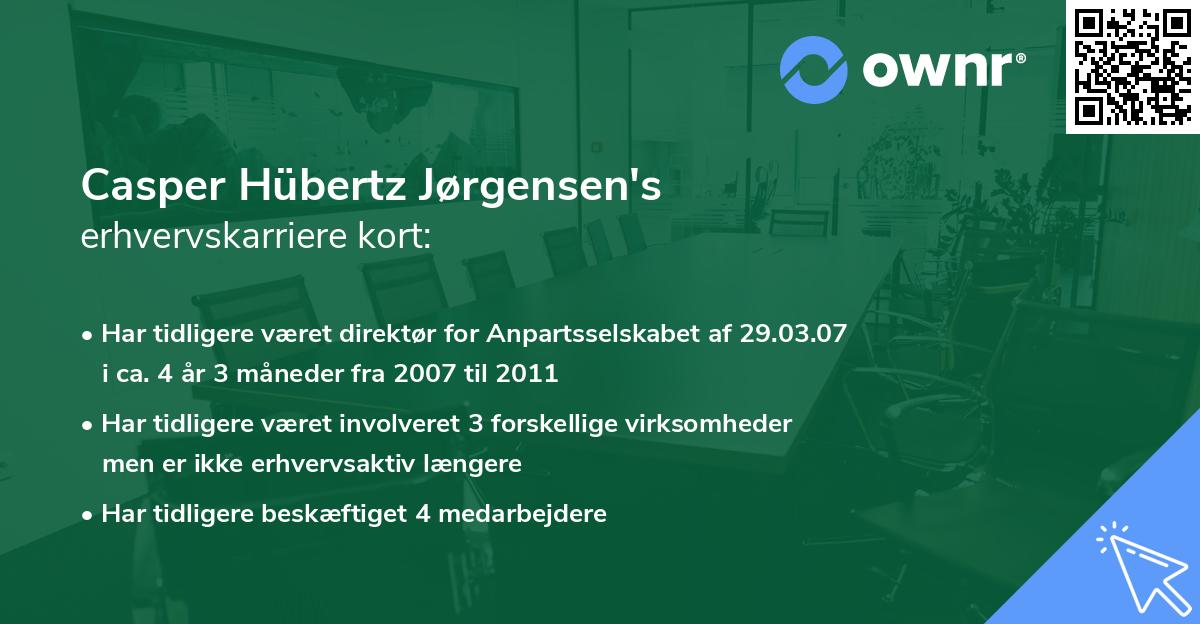 Casper Hübertz Jørgensen's erhvervskarriere kort