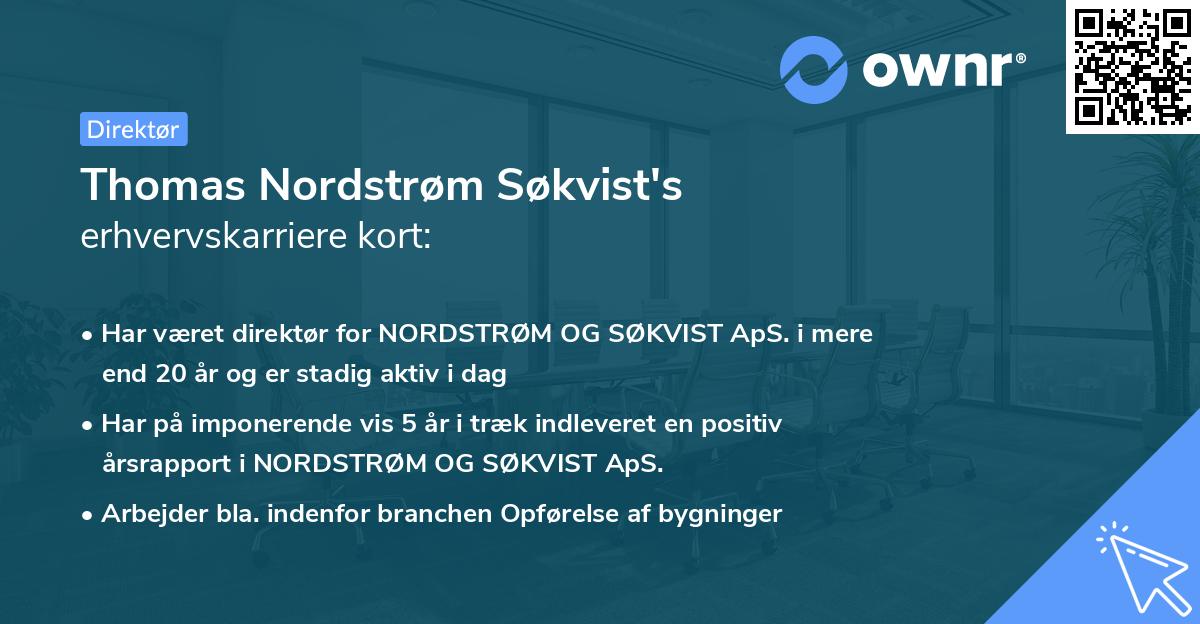 Thomas Nordstrøm Søkvist's erhvervskarriere kort