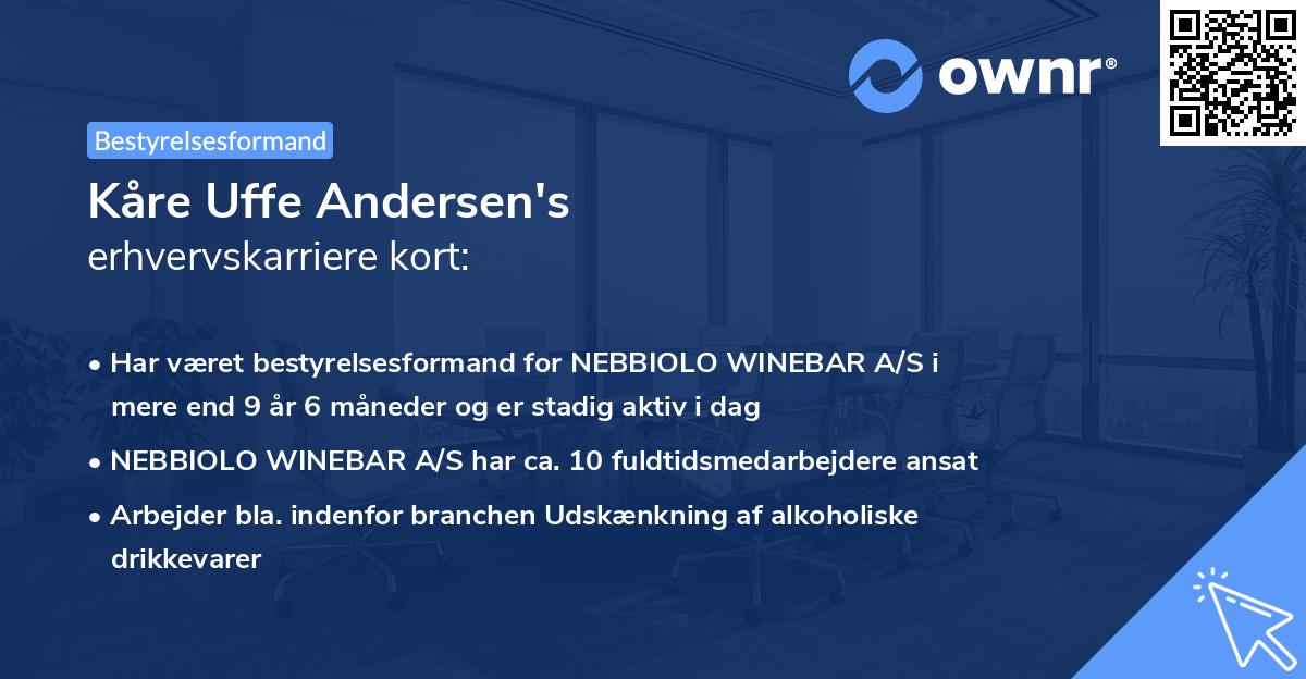 Kåre Uffe Andersen's erhvervskarriere kort