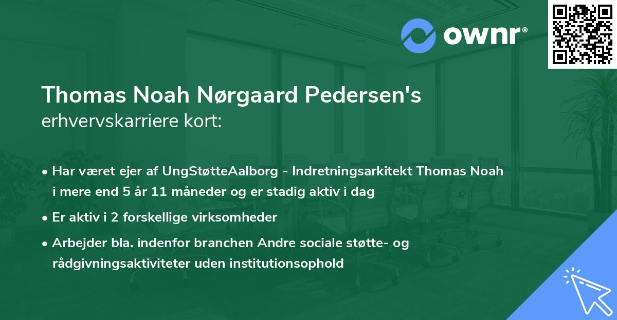 Thomas Noah Nørgaard Pedersen's erhvervskarriere kort