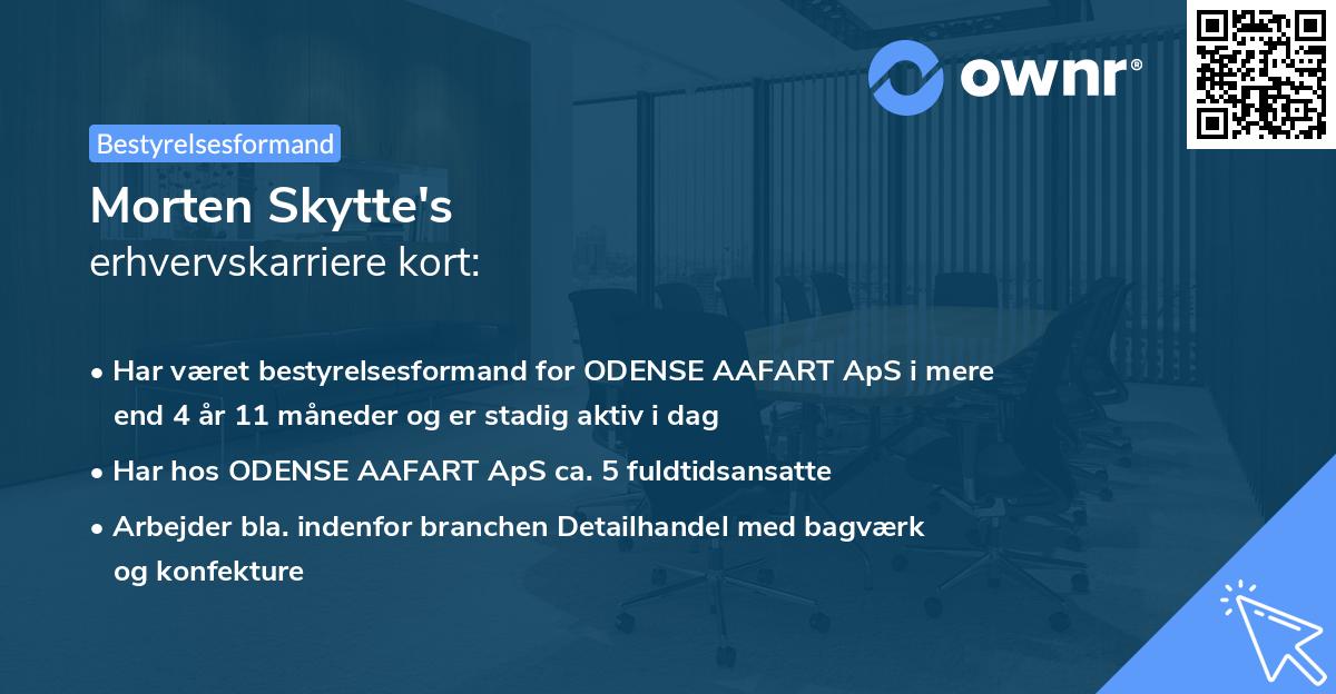 Morten Skytte's erhvervskarriere kort