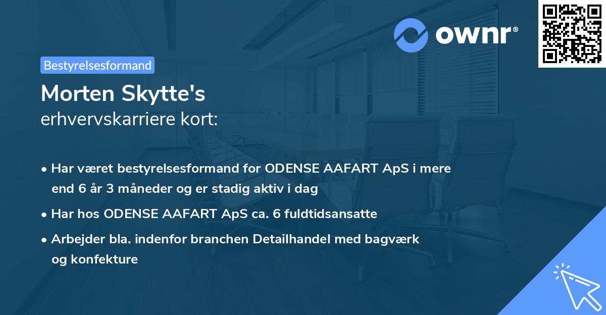 Morten Skytte's erhvervskarriere kort
