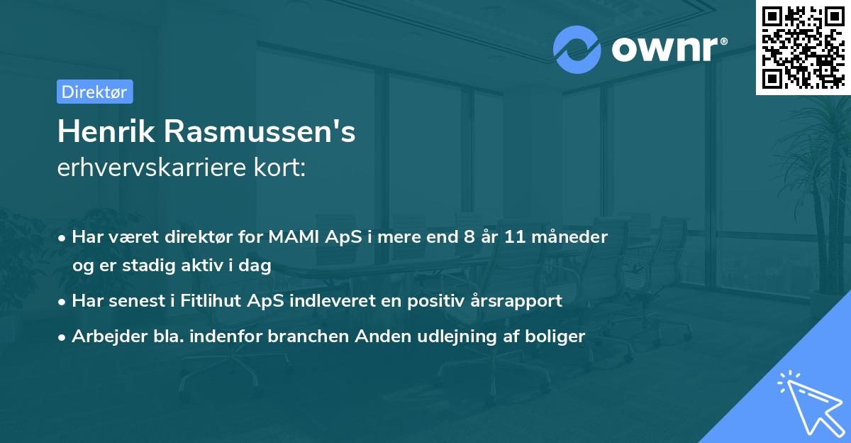 Henrik Rasmussen's erhvervskarriere kort