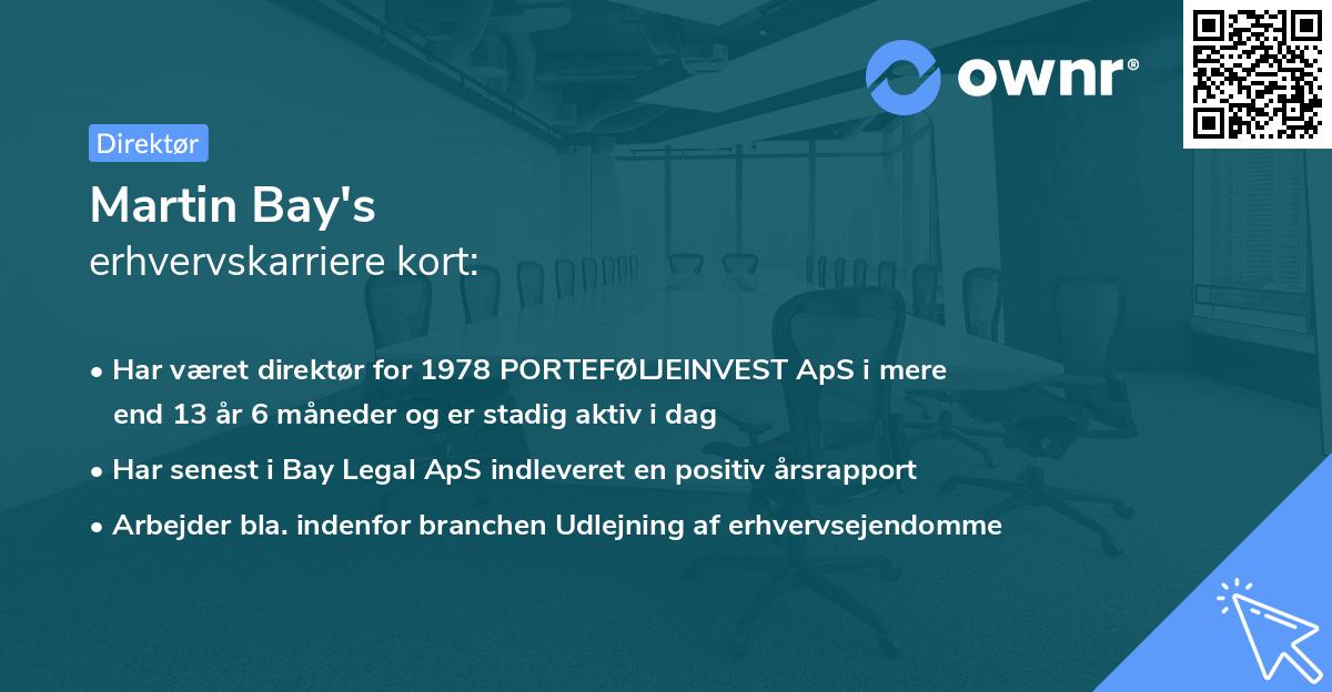 Martin Bay's erhvervskarriere kort