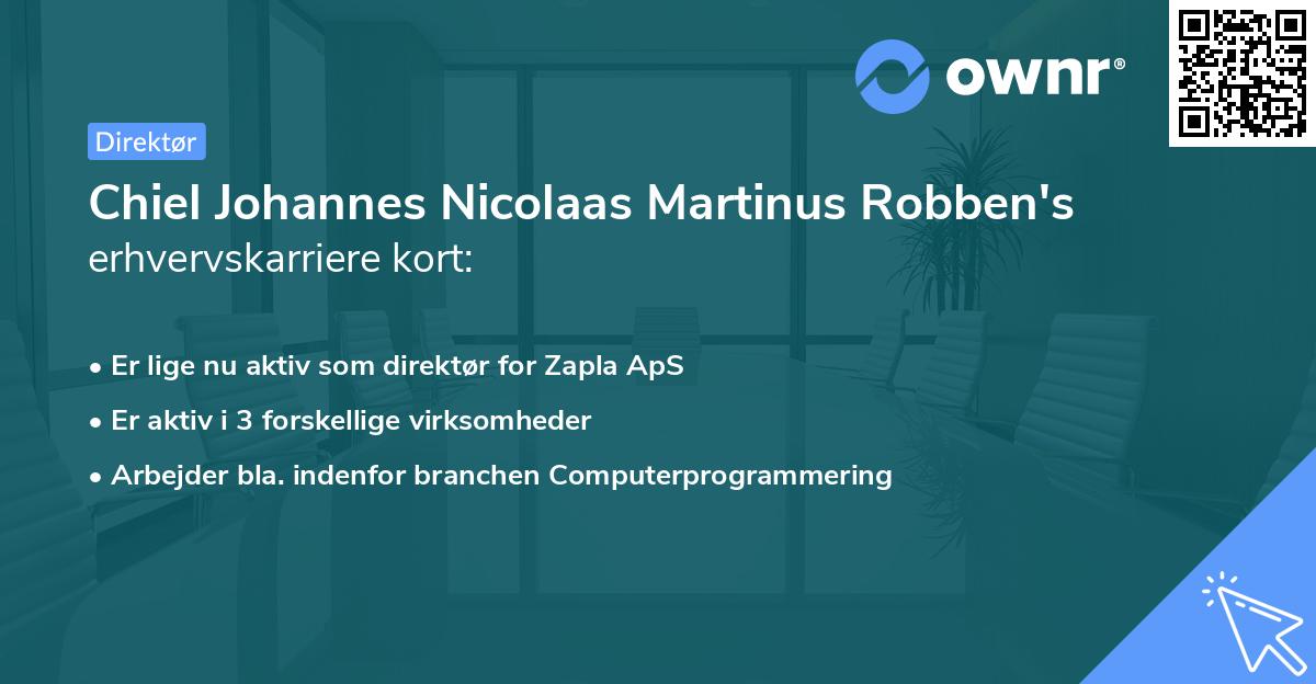 Chiel Johannes Nicolaas Martinus Robben's erhvervskarriere kort