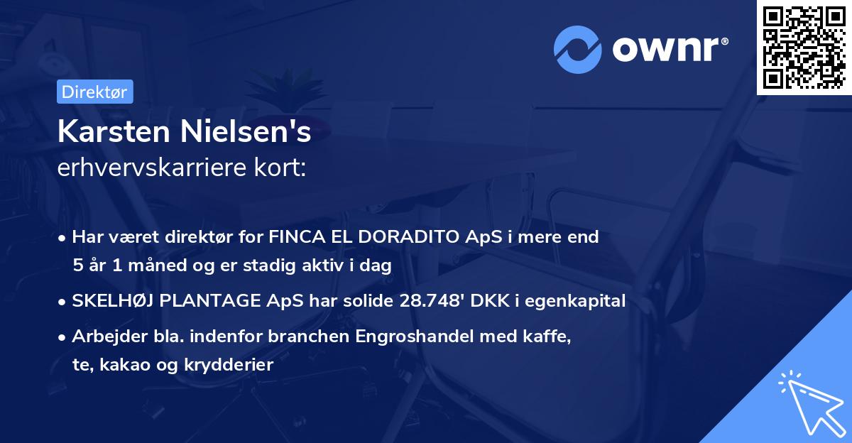 Karsten Nielsen's erhvervskarriere kort