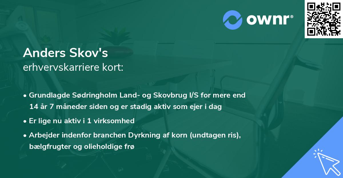 Anders Skov's erhvervskarriere kort
