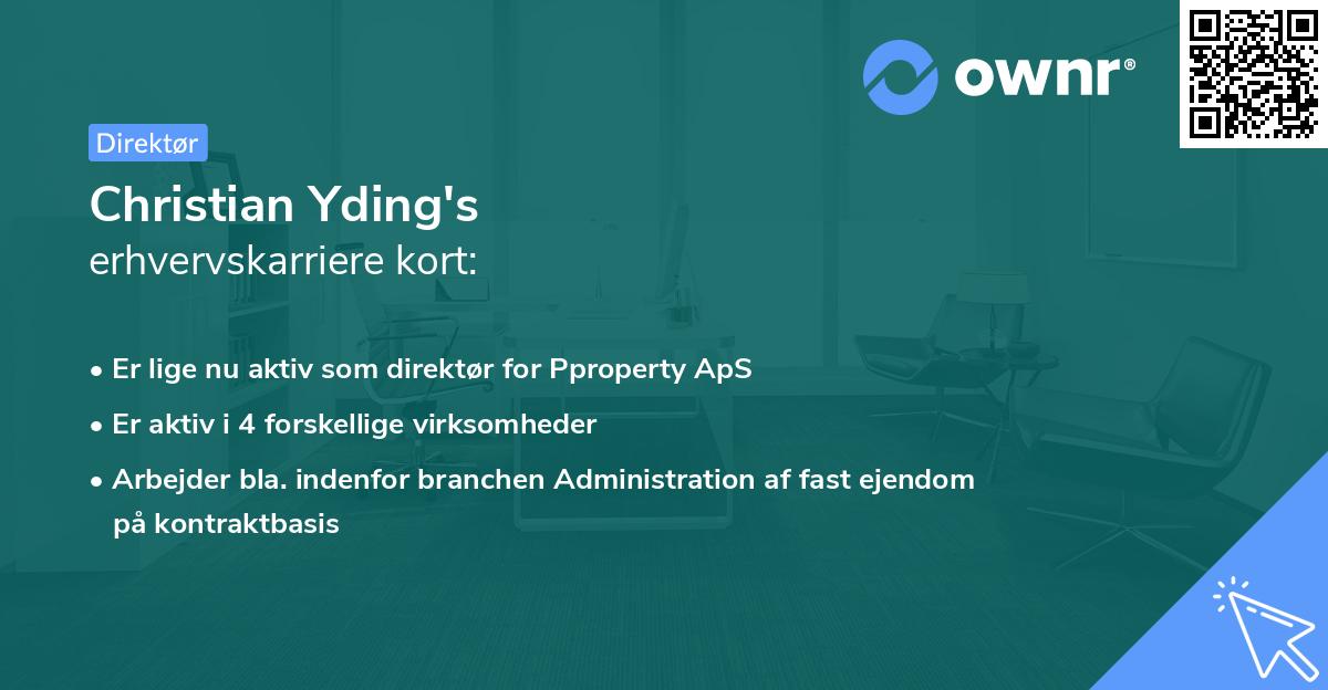 Christian Yding's erhvervskarriere kort