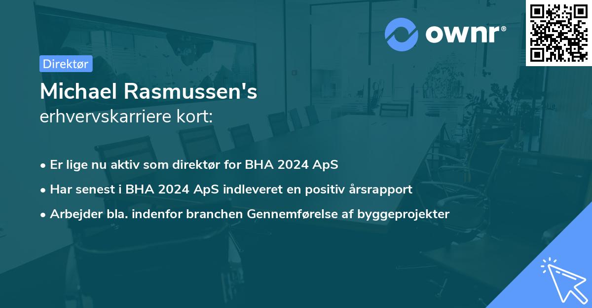 Michael Rasmussen's erhvervskarriere kort