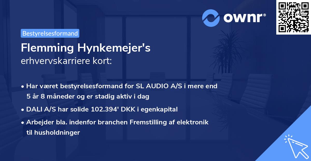 Flemming Hynkemejer's erhvervskarriere kort