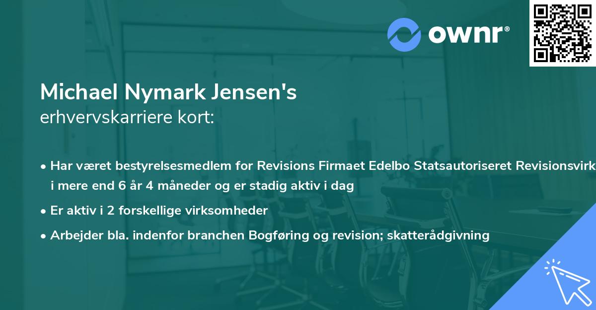 Michael Nymark Jensen's erhvervskarriere kort
