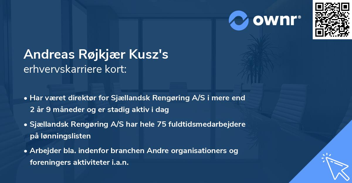 Andreas Røjkjær Kusz's erhvervskarriere kort