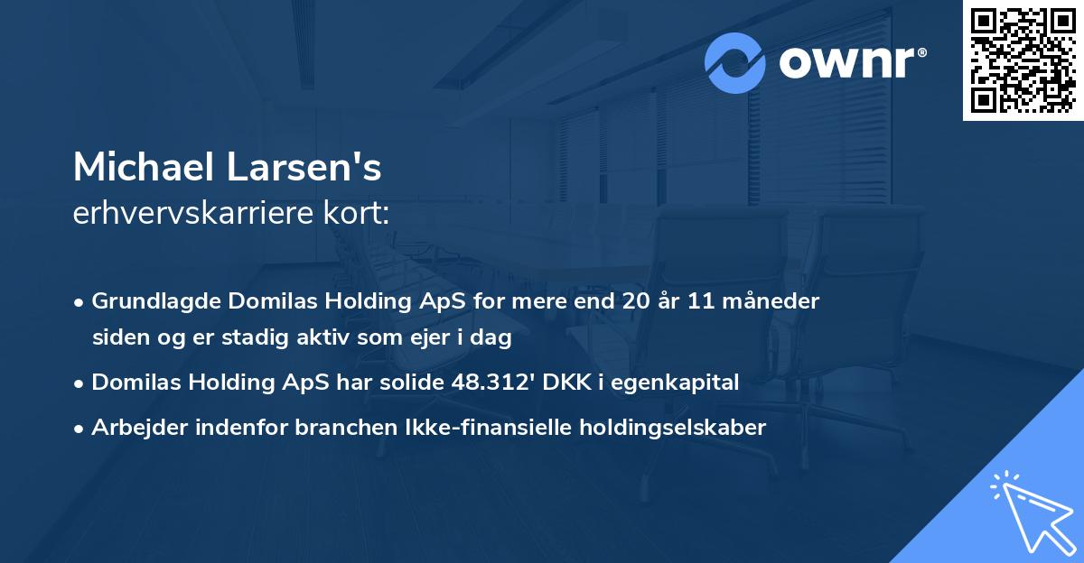 Michael Larsen's erhvervskarriere kort
