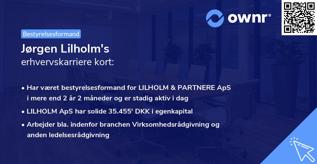 Jørgen Lilholm's erhvervskarriere kort