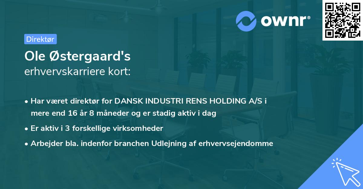 Ole Østergaard's erhvervskarriere kort