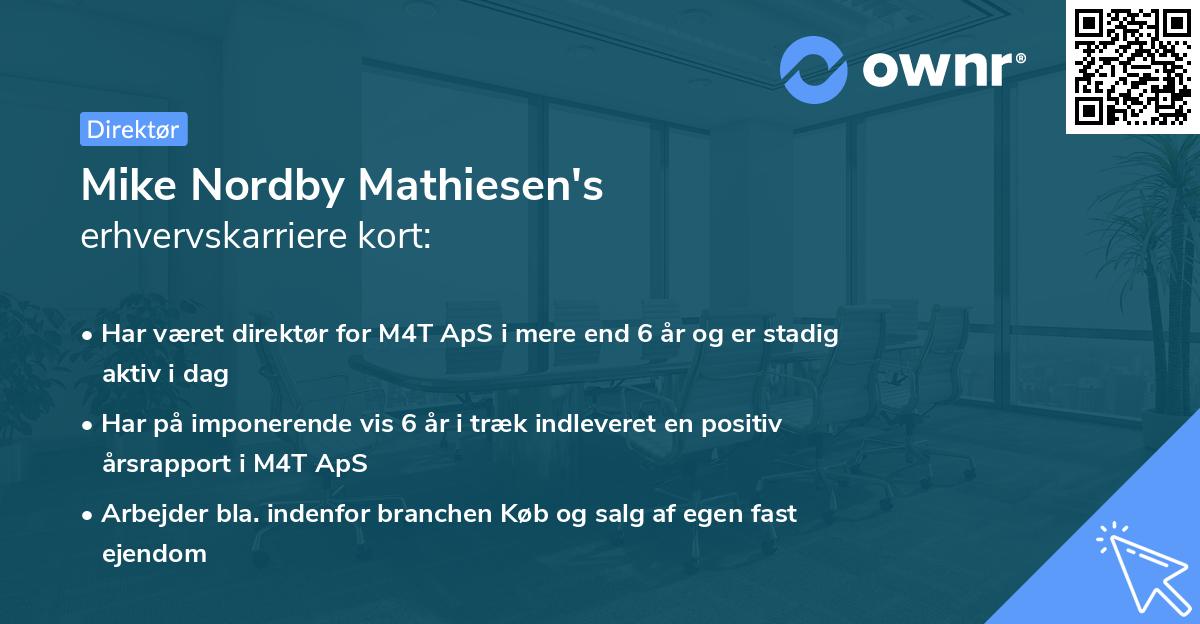Mike Nordby Mathiesen's erhvervskarriere kort