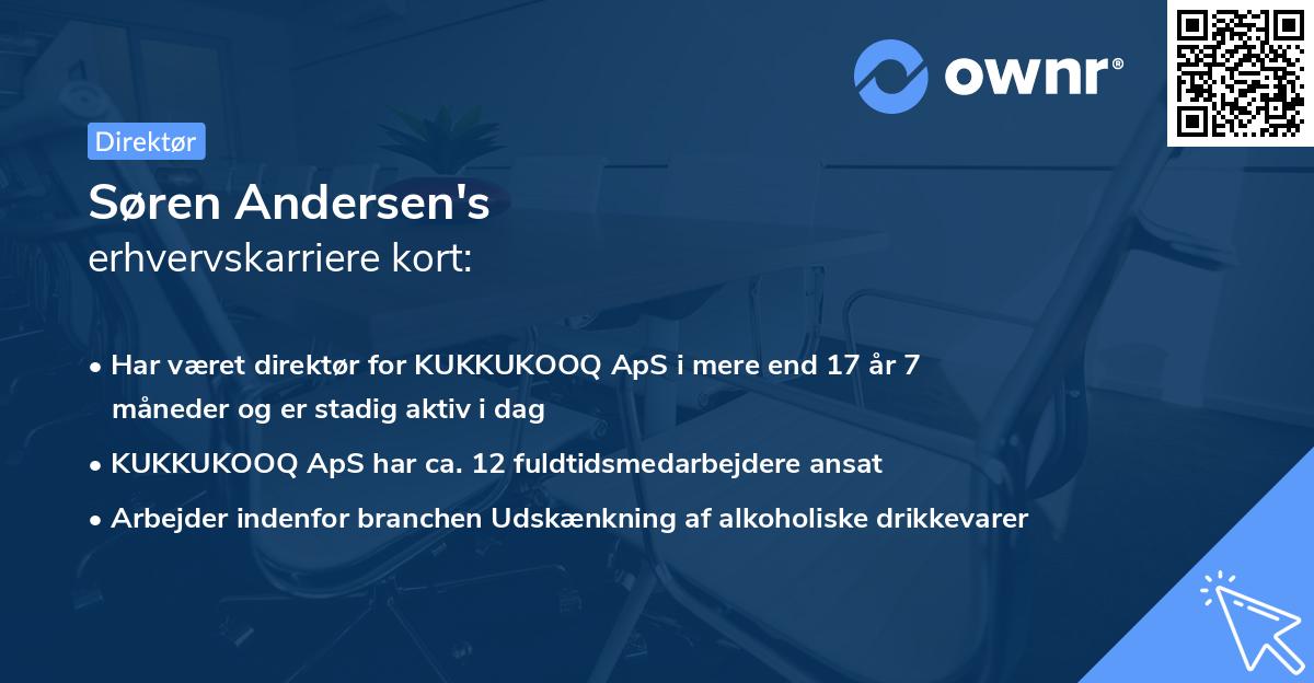 Søren Andersen's erhvervskarriere kort