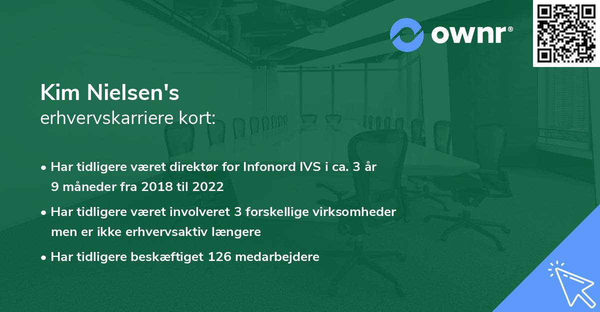 Kim Nielsen's erhvervskarriere kort