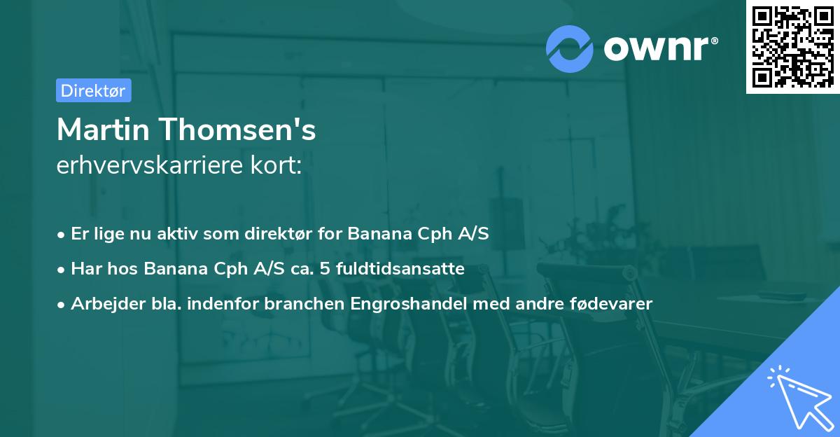 Martin Thomsen's erhvervskarriere kort