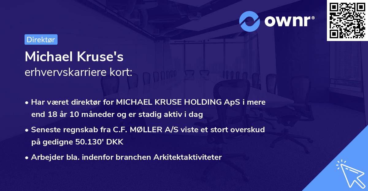 Michael Kruse's erhvervskarriere kort