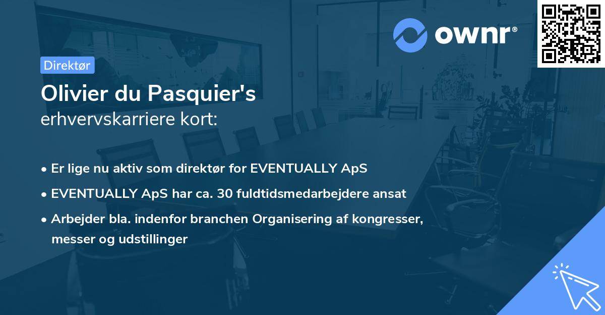 Olivier du Pasquier's erhvervskarriere kort