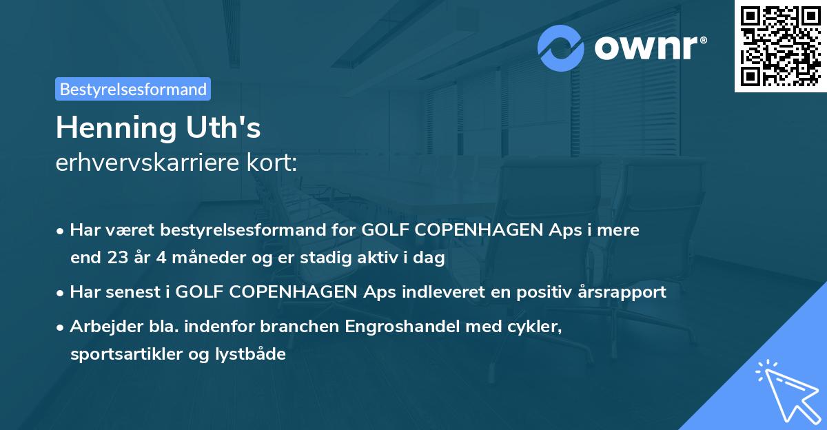 Henning Uth's erhvervskarriere kort