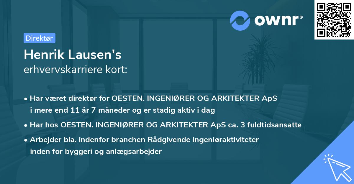 Henrik Lausen's erhvervskarriere kort