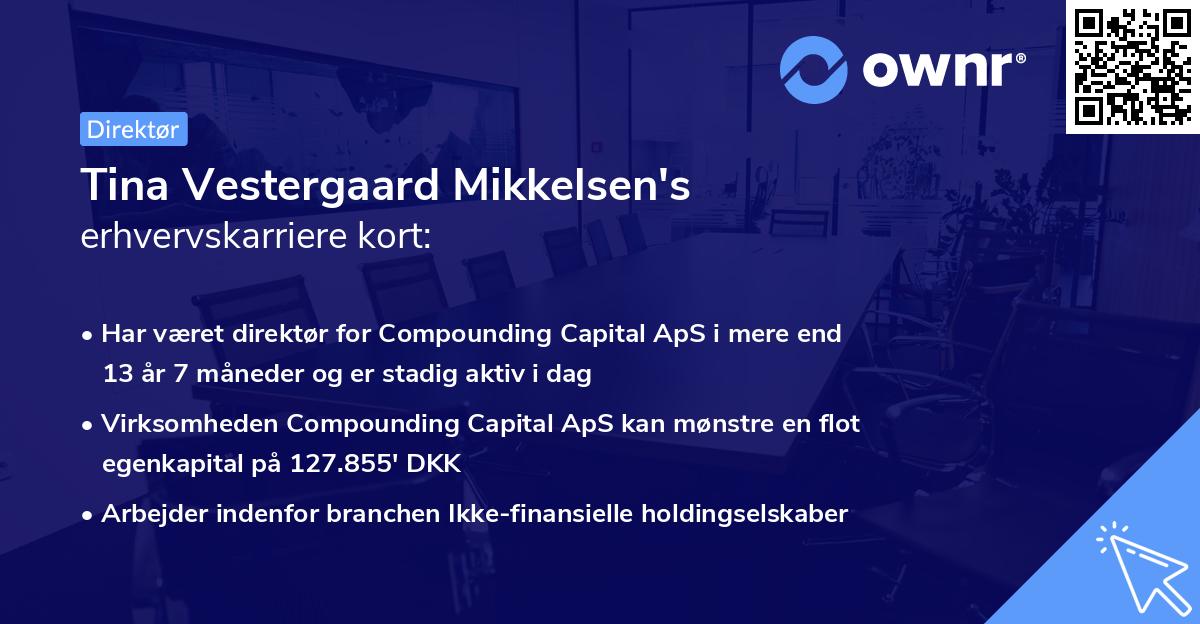 Tina Vestergaard Mikkelsen's erhvervskarriere kort