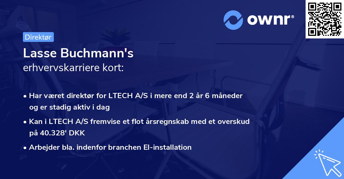 Lasse Buchmann's erhvervskarriere kort