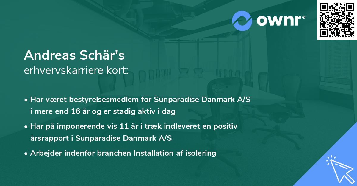 Andreas Schär's erhvervskarriere kort