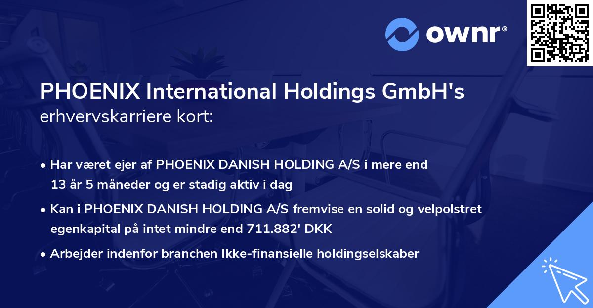 PHOENIX International Holdings GmbH's erhvervskarriere kort