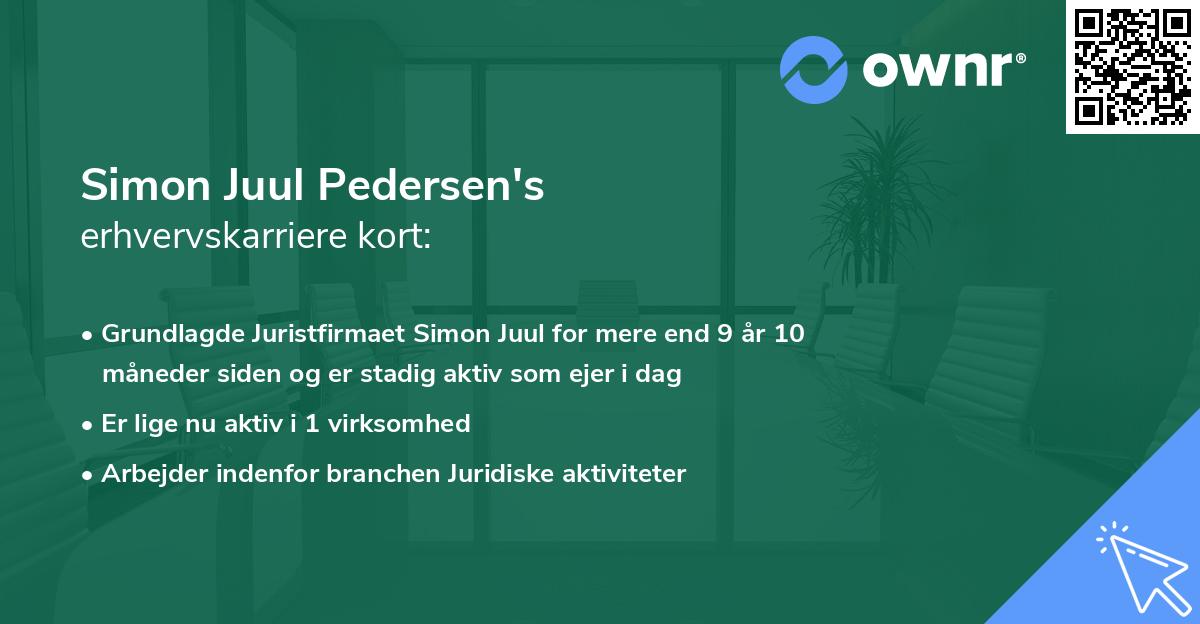 Simon Juul Pedersen's erhvervskarriere kort