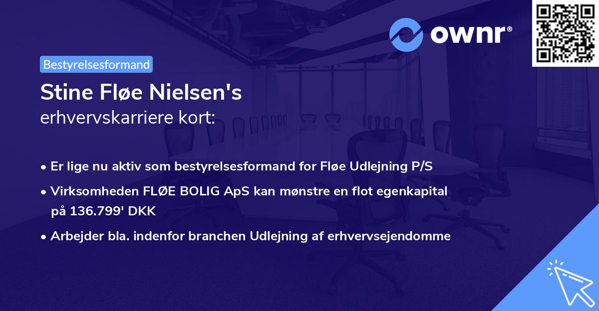 Stine Fløe Nielsen's erhvervskarriere kort