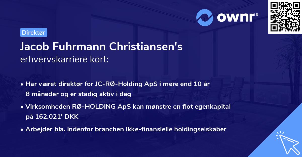 Jacob Fuhrmann Christiansen's erhvervskarriere kort